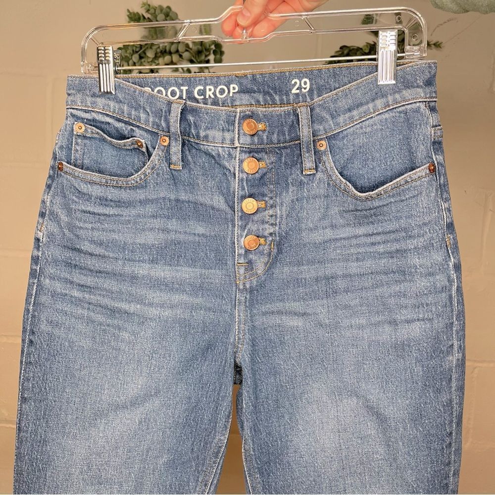 J. Crew | women denim boot cut cropped button fly